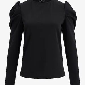 Express Black Puff Sleeve Blouse